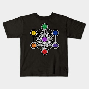 Metatron’s Cube Chakras Kids T-Shirt